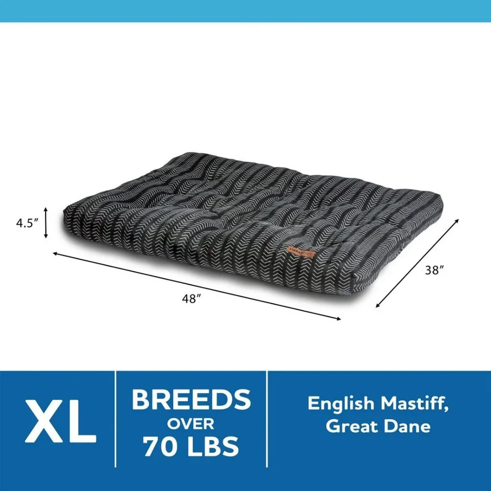 Tufted Pillow Pet Bed, Extral Large, Black, 38